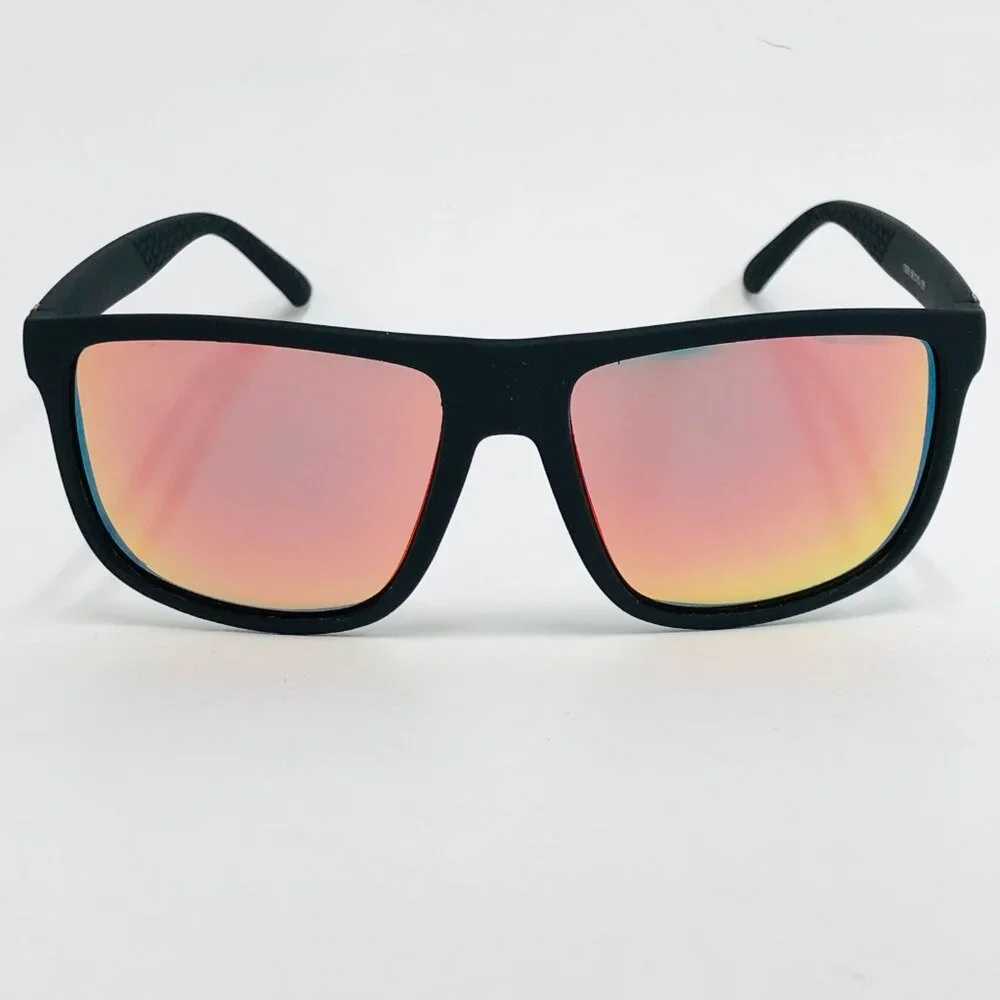Polarized Sports Men Sunglasses Red Mirror‎ Lens Wrap Around Shield Lentes Gafas